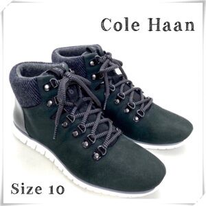 COLE Haan Zerogrand Nubuck Waterproof Sneaker Hiker Boots Black Size10 #W17873